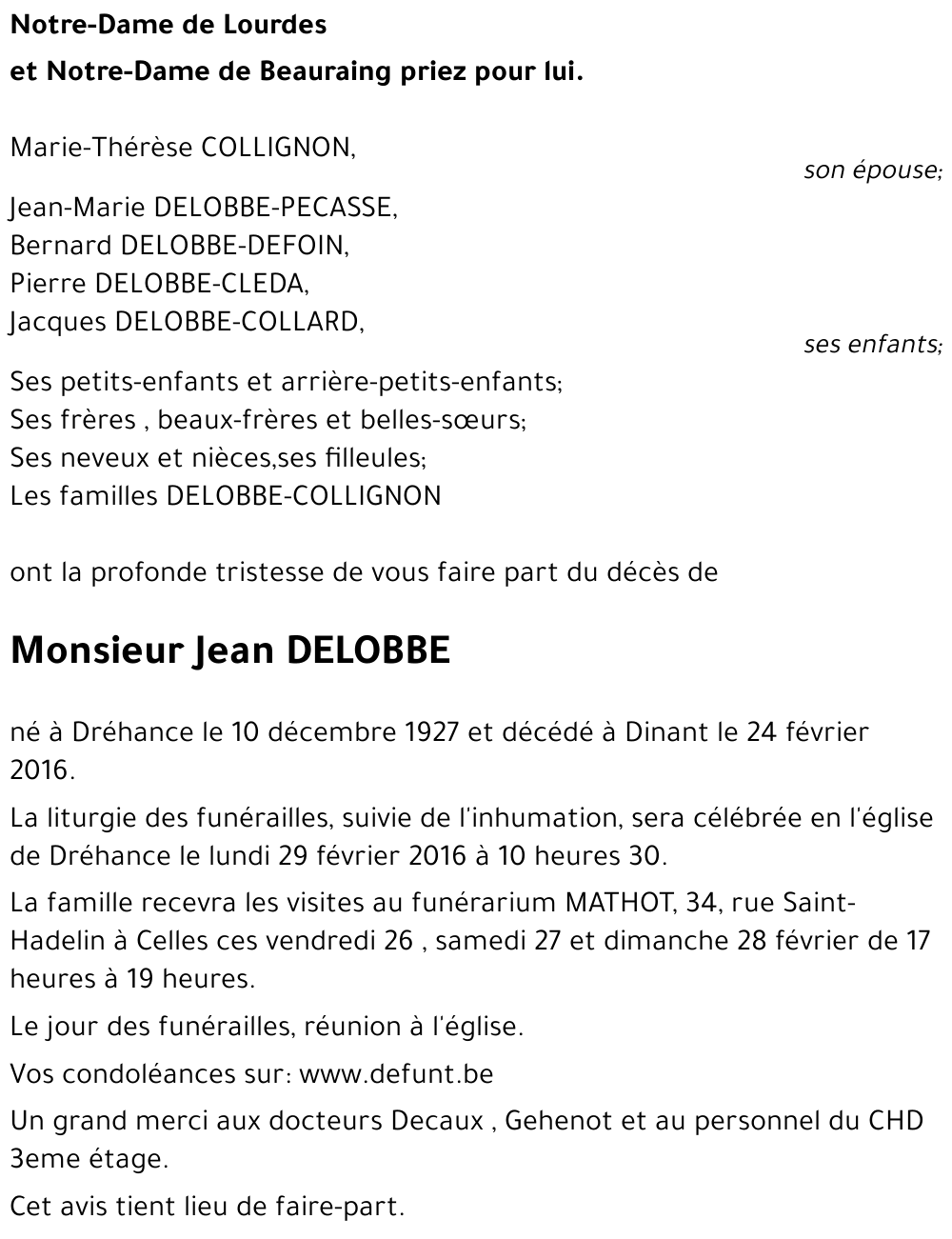 Jean DELOBBE