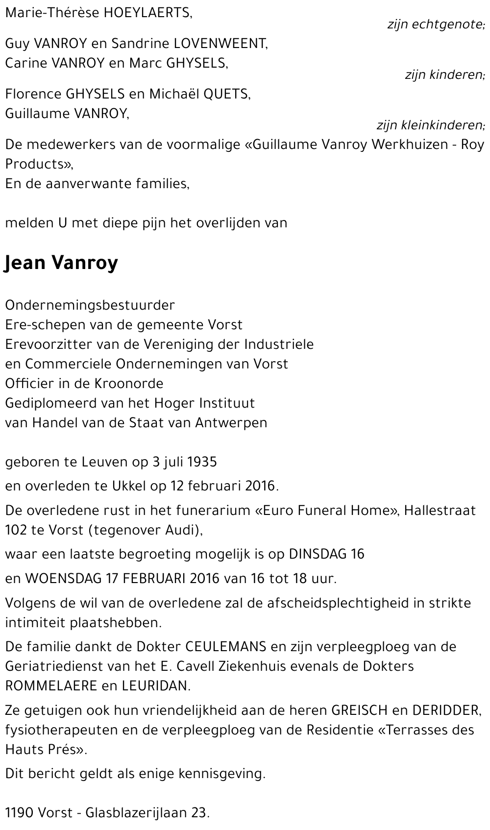 Jean Vanroy