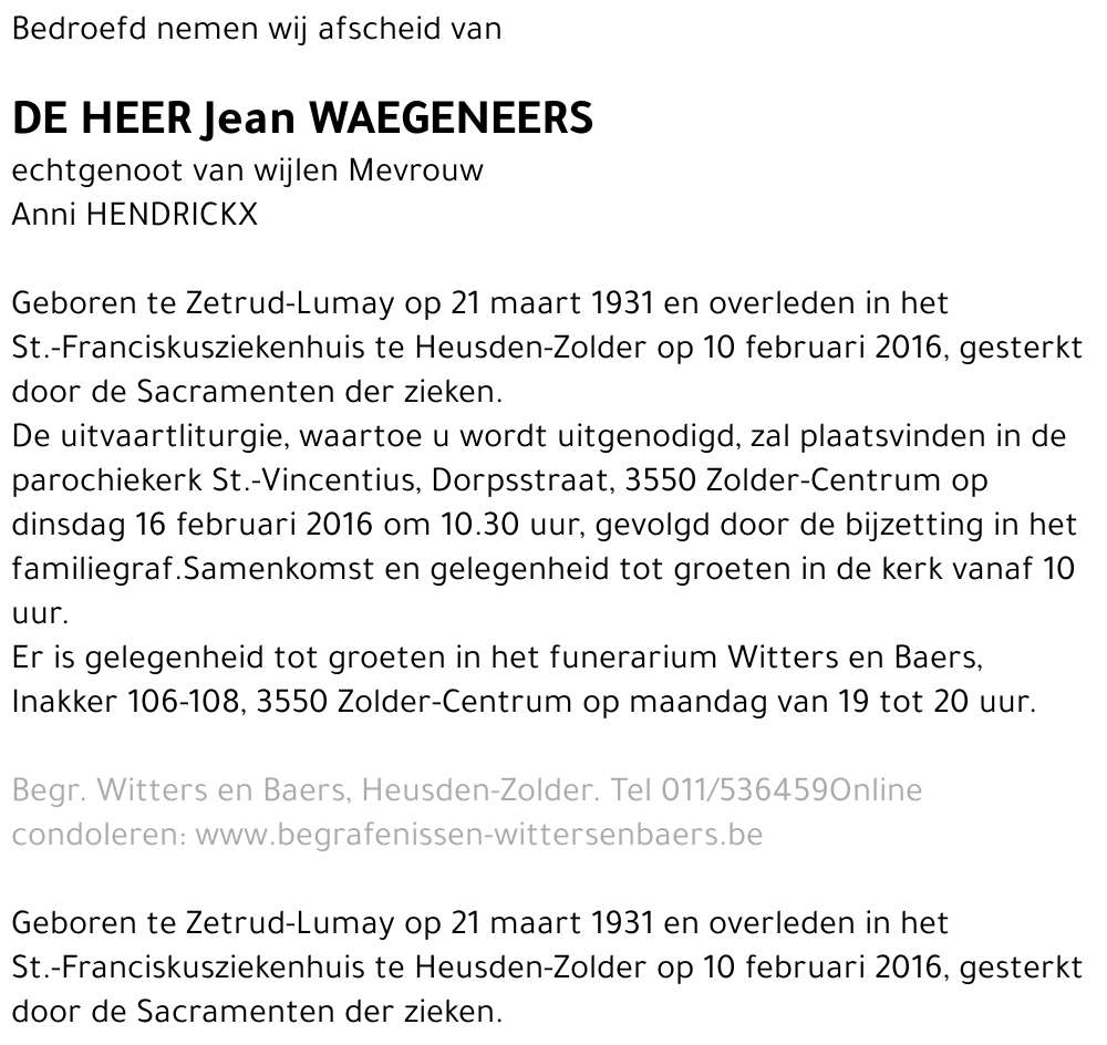 Jean Waegeneers