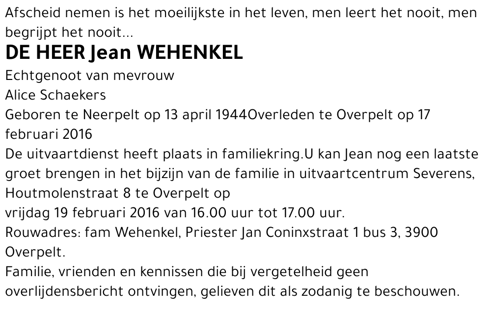 Jean Wehenkel