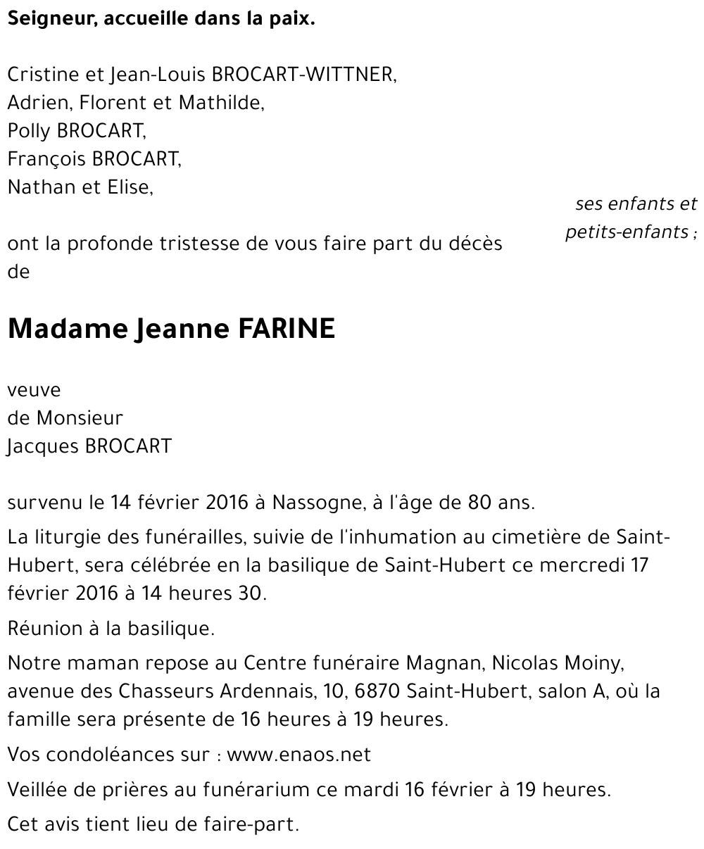 jeanne FARINE