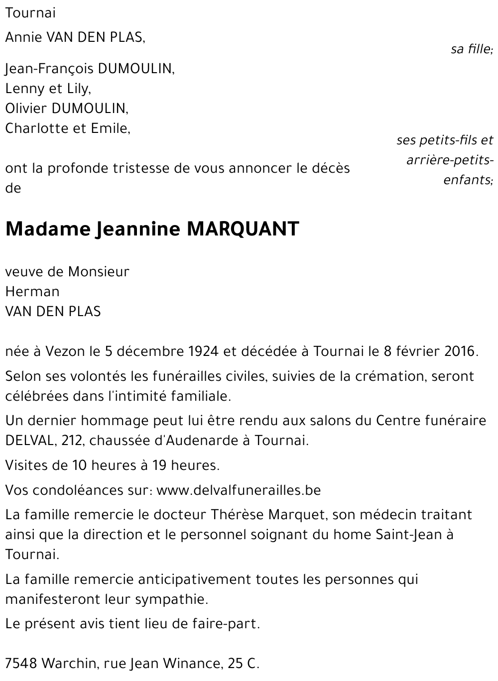 Jeannine MARQUANT