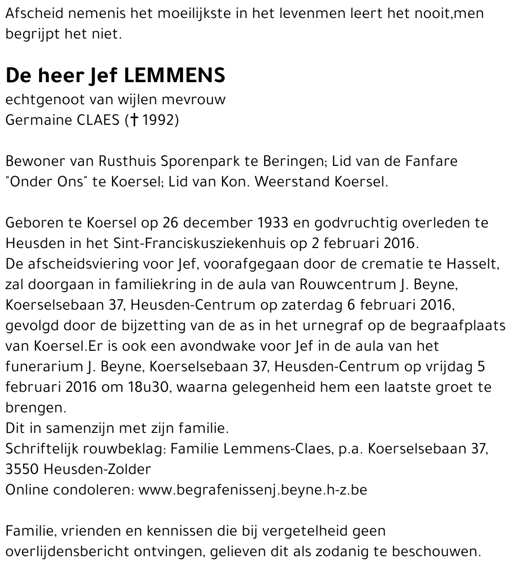 Jef Lemmens