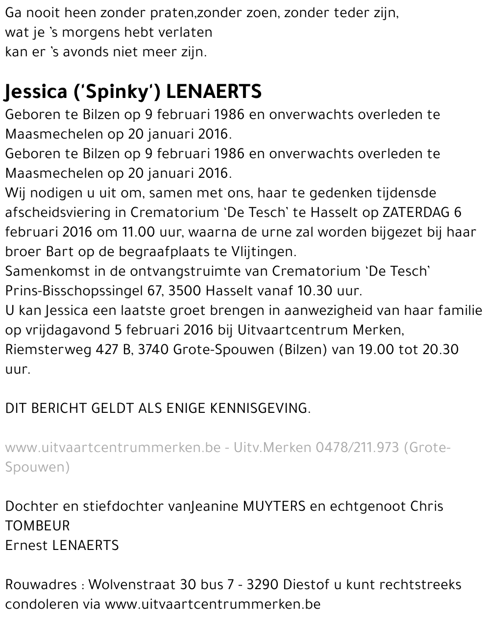 Jessica LENAERTS