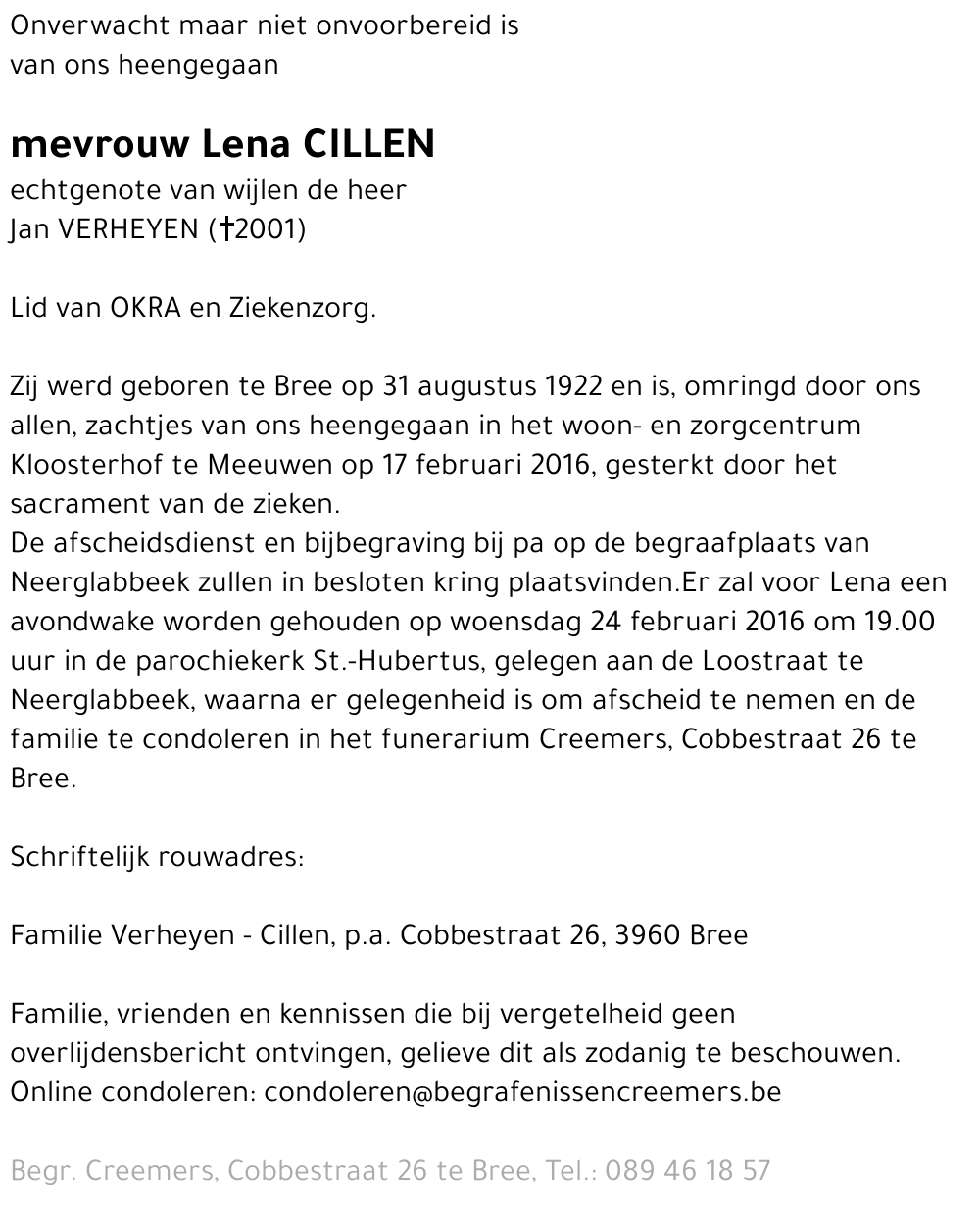 Lena Cillen