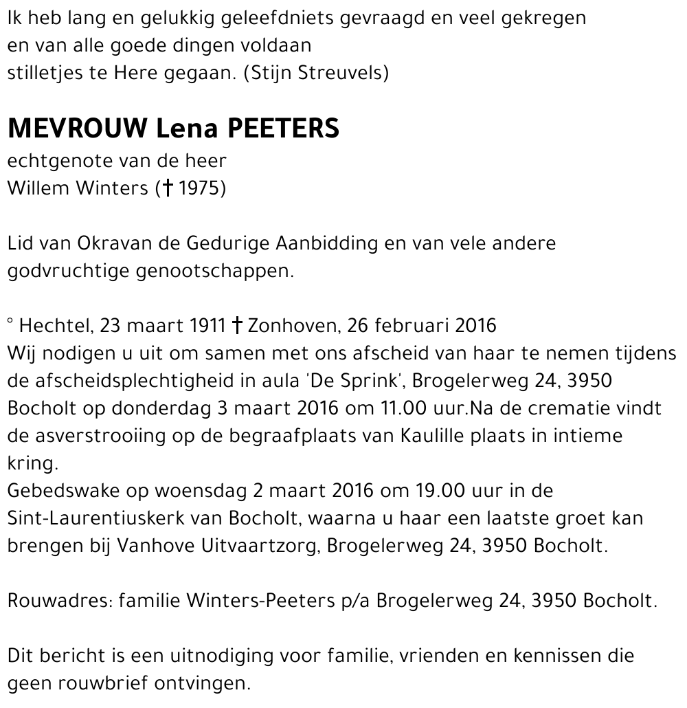 Lena Peeters