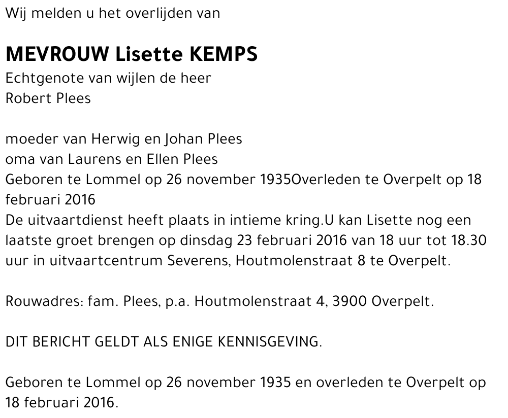 Lisette Kemps