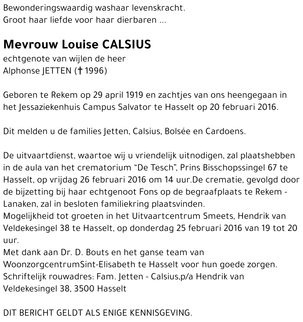 Louise Calsius