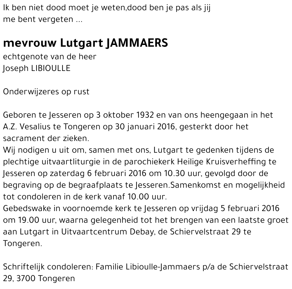 Lutgart JAMMAERS