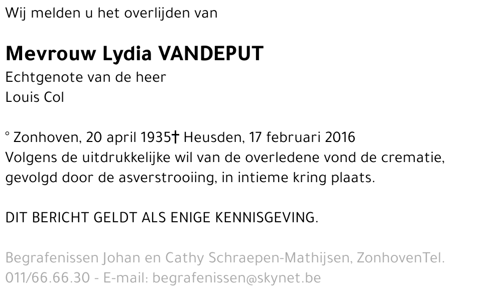 Lydia Vandeput