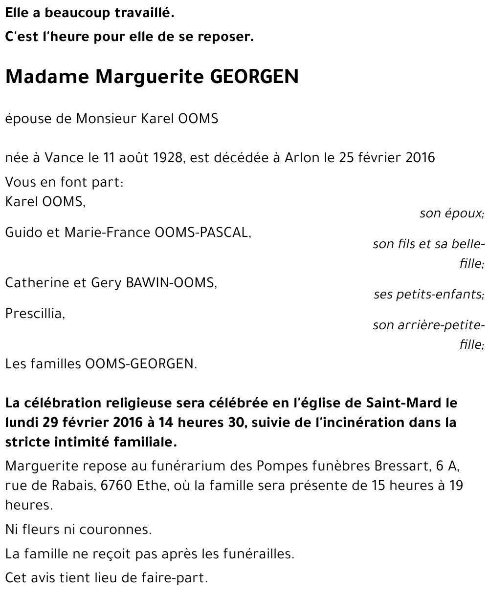 Marguerite GEORGEN 