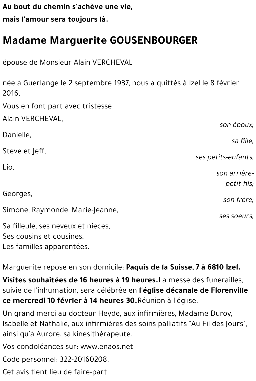 Marguerite GOUSENBOURGER