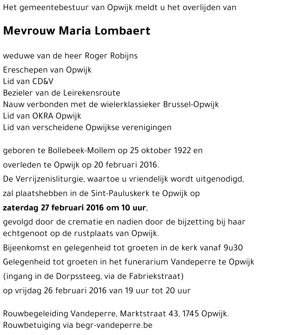 Maria Lombaert