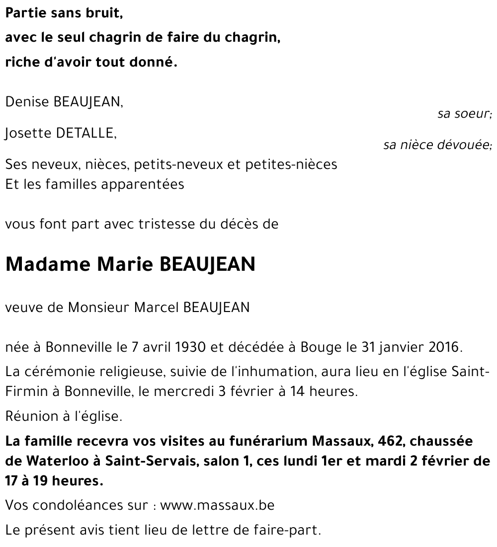 Marie BEAUJEAN