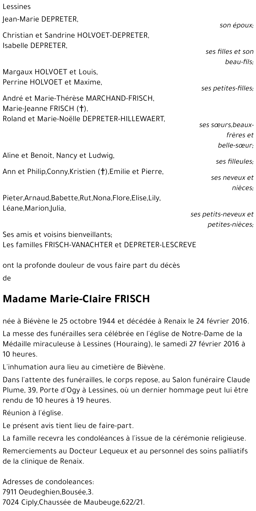 Marie-Claire FRISCH