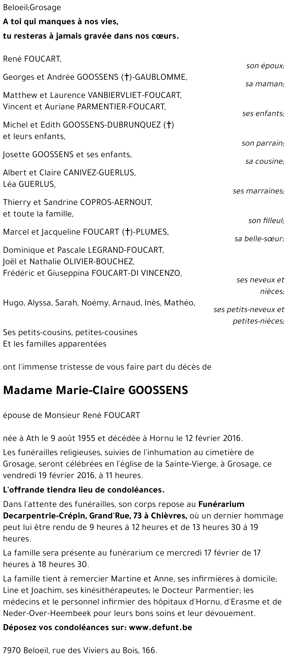 Marie-Claire GOOSSENS