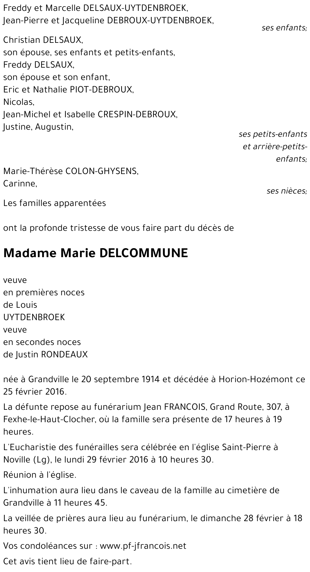 Marie DELCOMMUNE