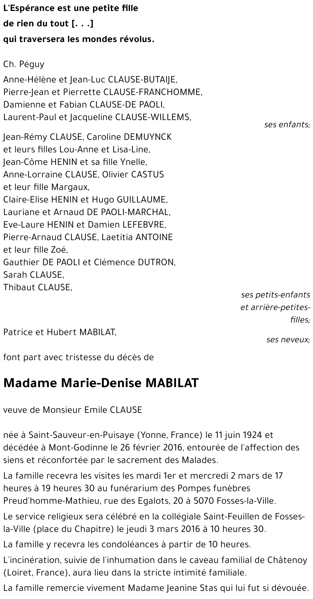 Marie-Denise MABILAT