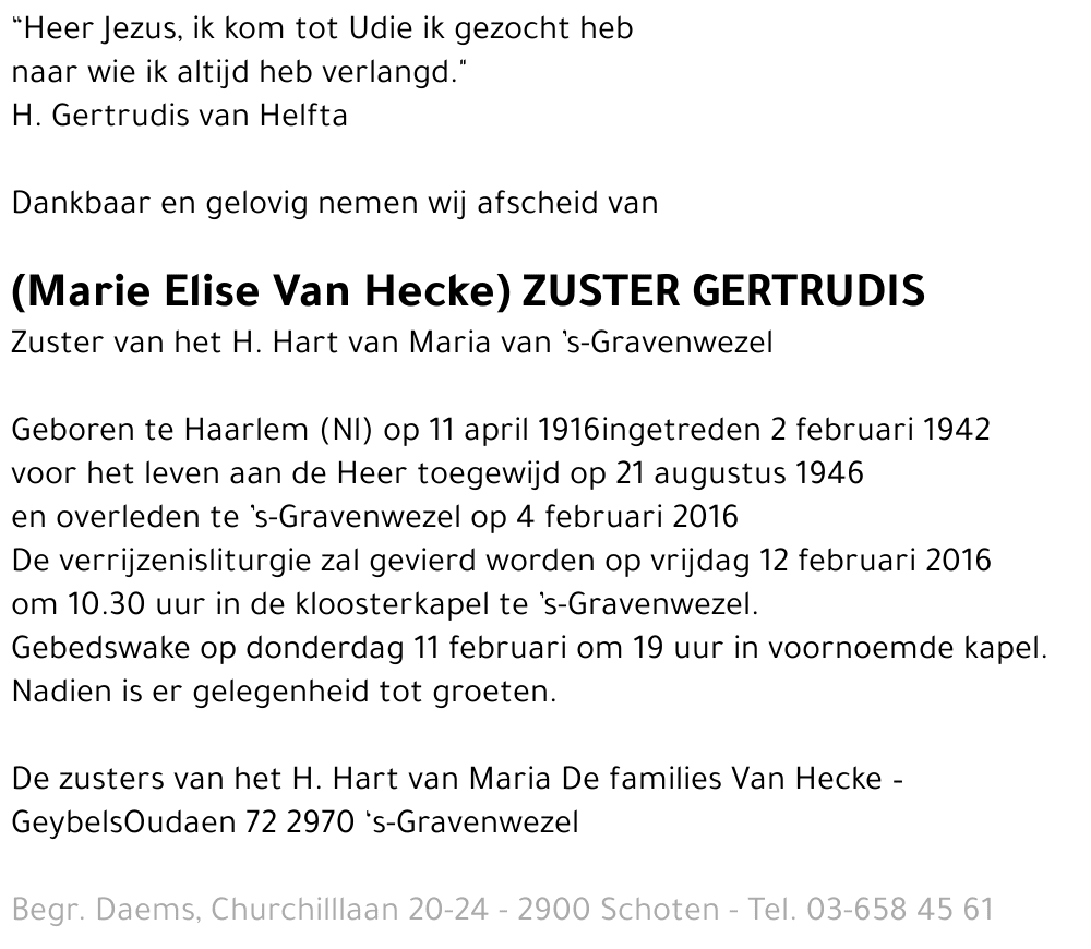 Marie Elisa Van Hecke