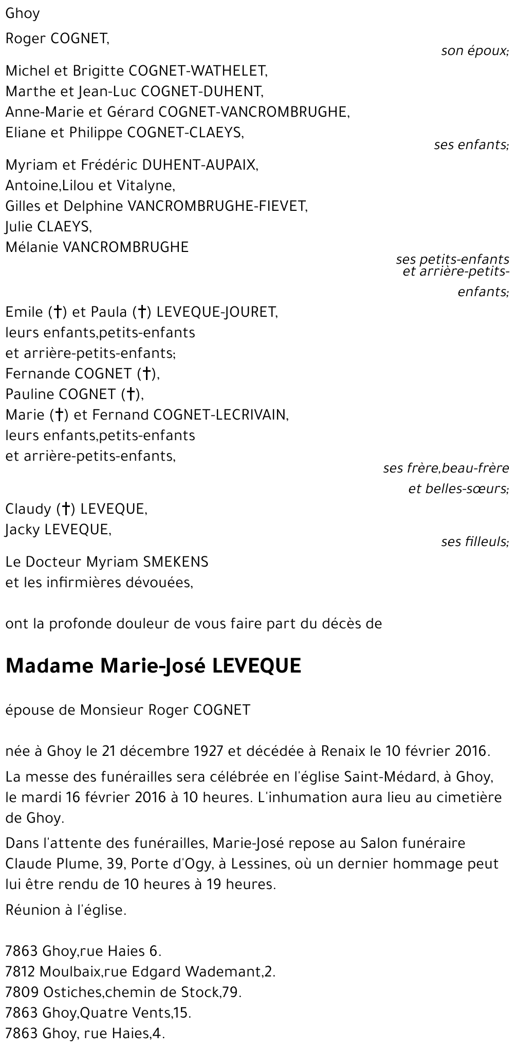 Marie-José LEVEQUE