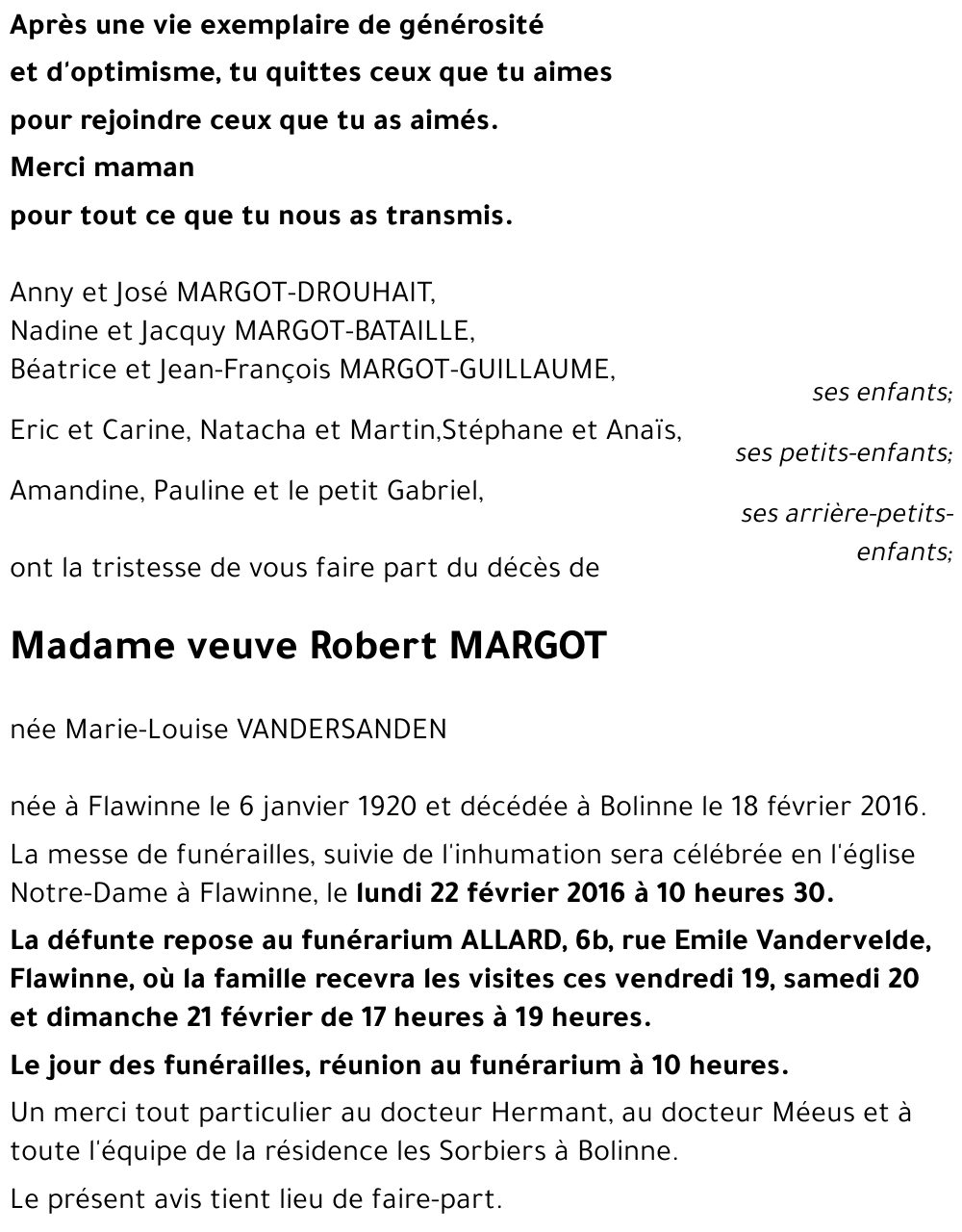 Marie-Louise VANDERSANDEN