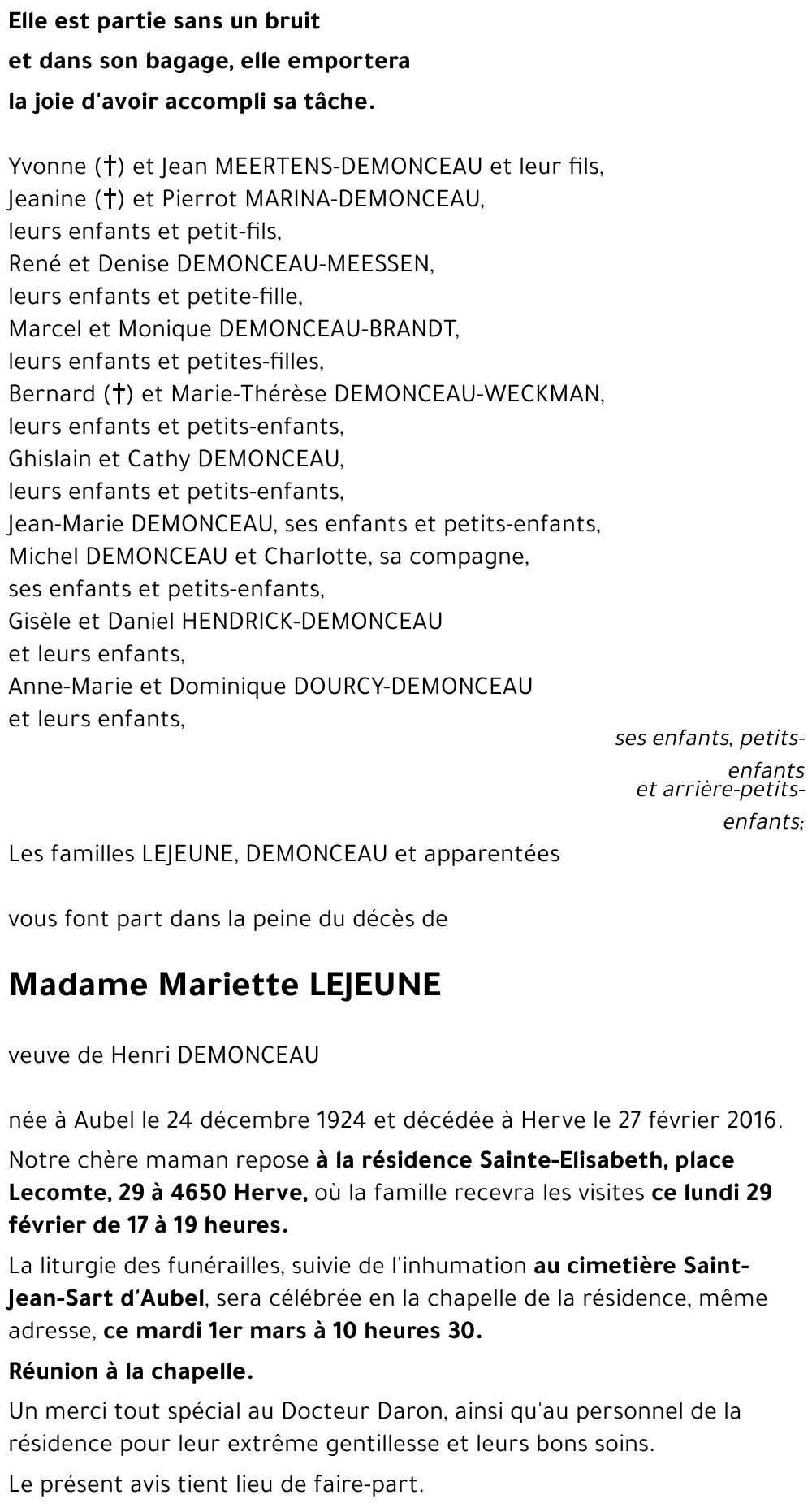 Mariette LEJEUNE