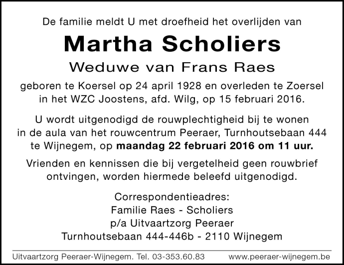 Martha Scholiers