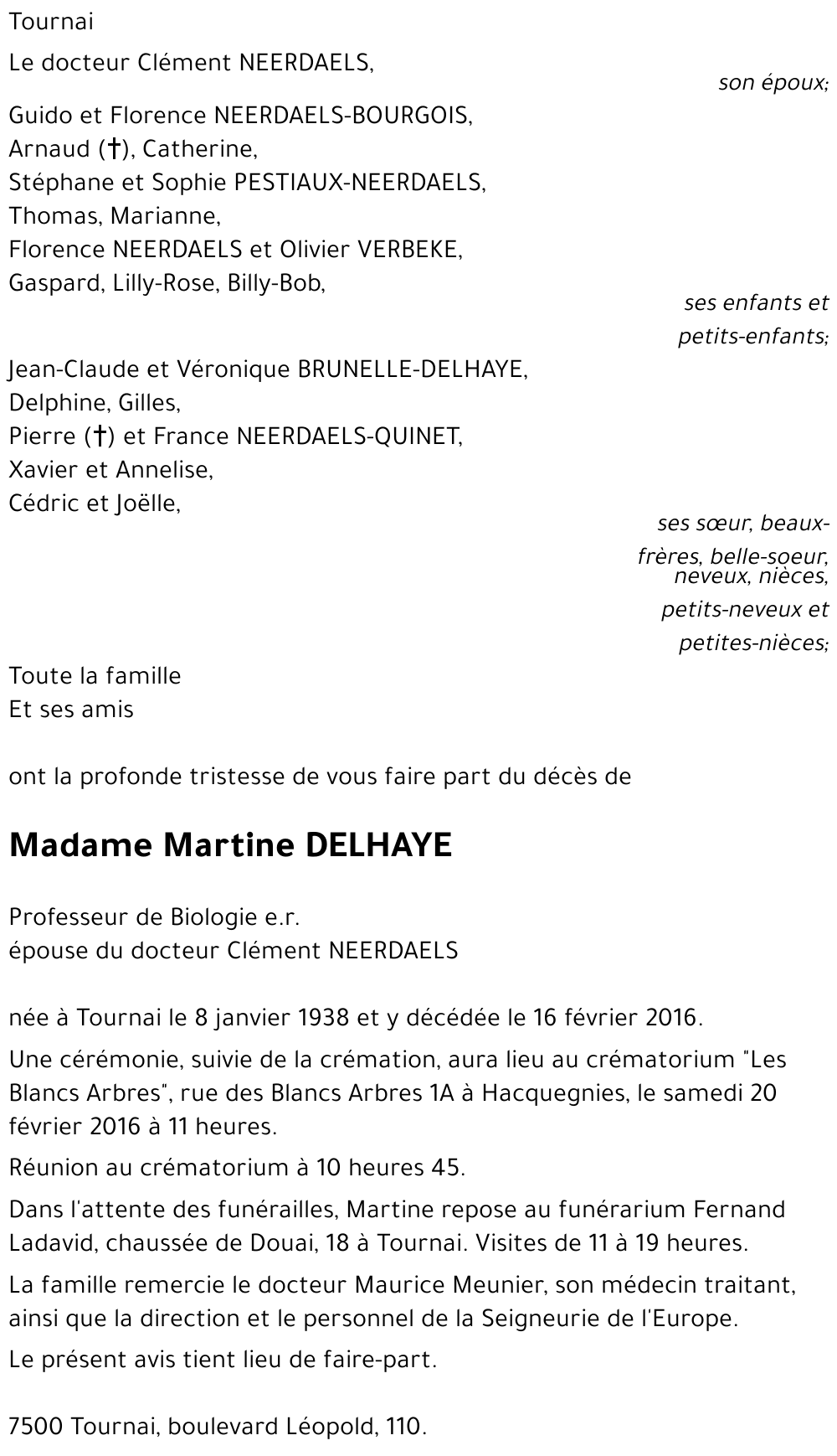 Martine DELHAYE