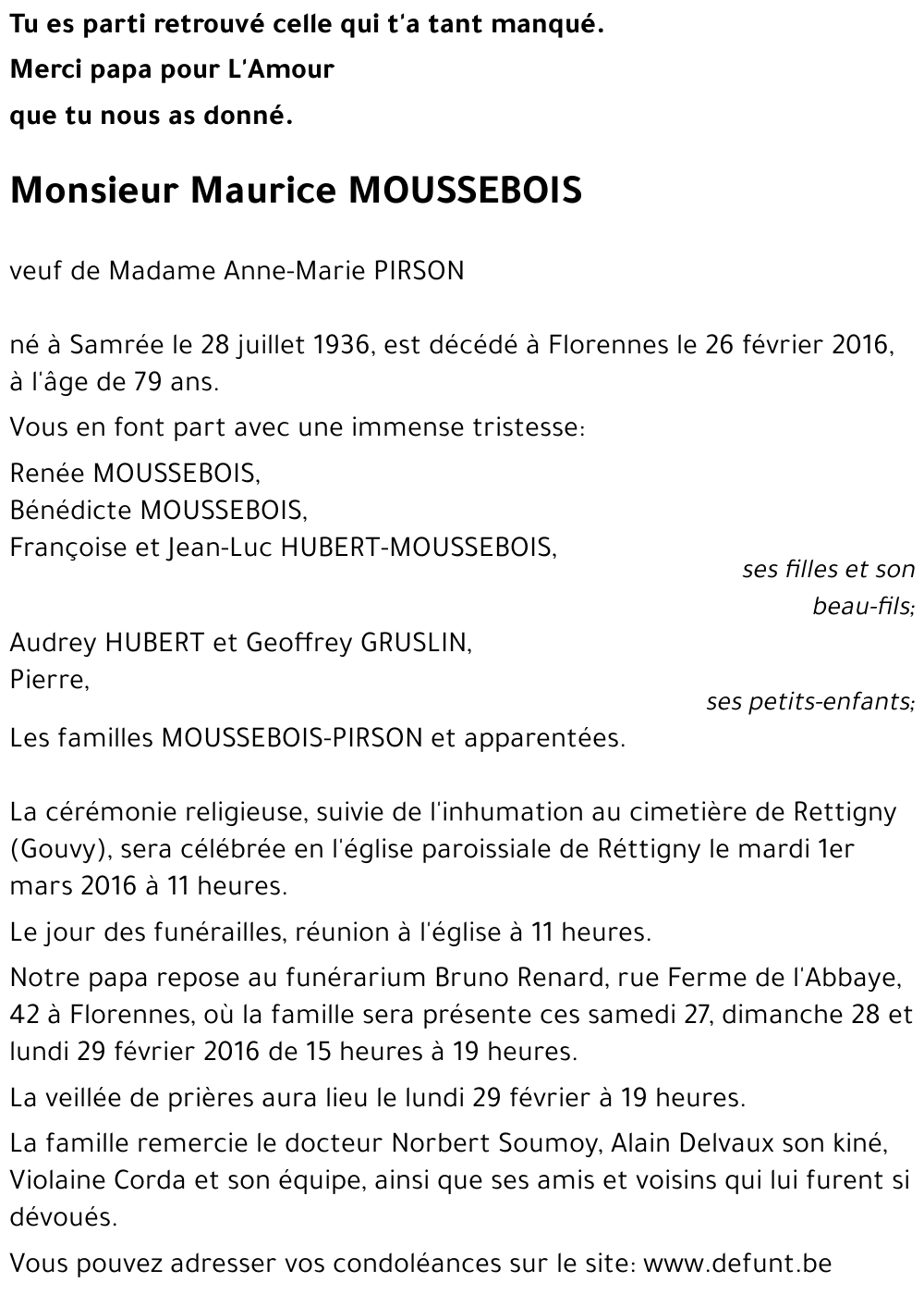 MAURICE MOUSSEBOIS