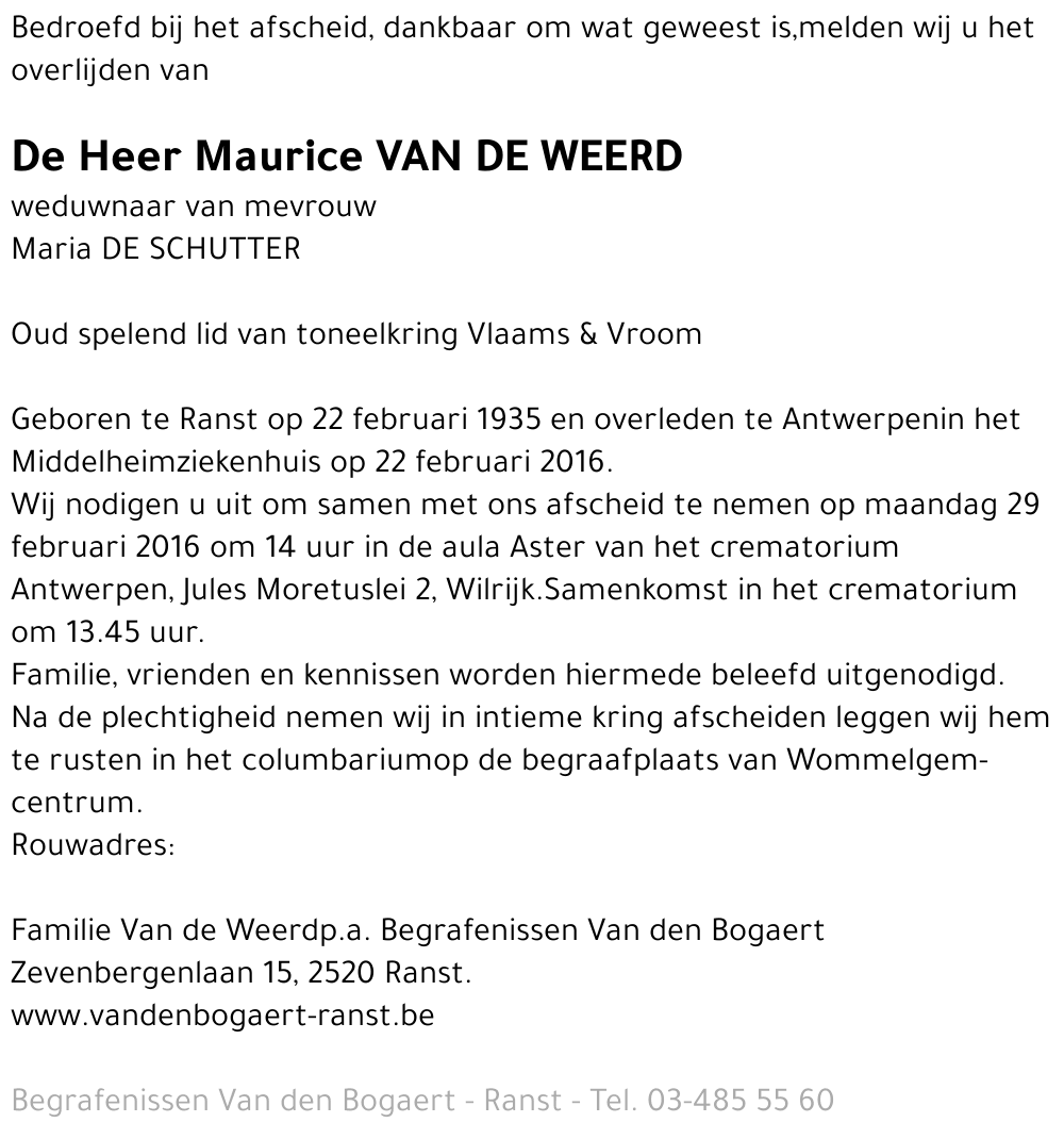 Maurice van de weerd
