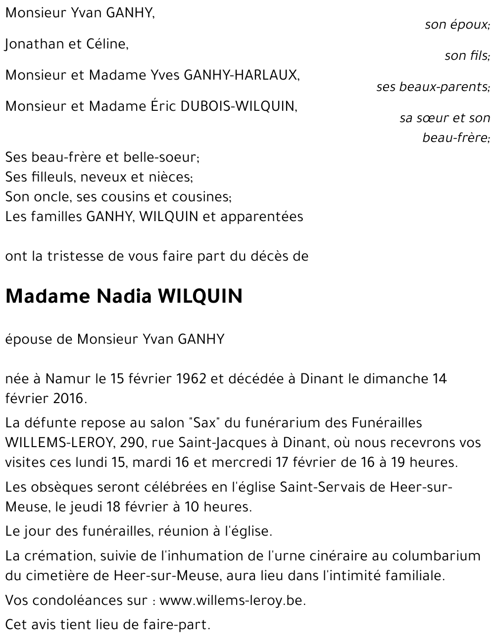 Nadia WILQUIN