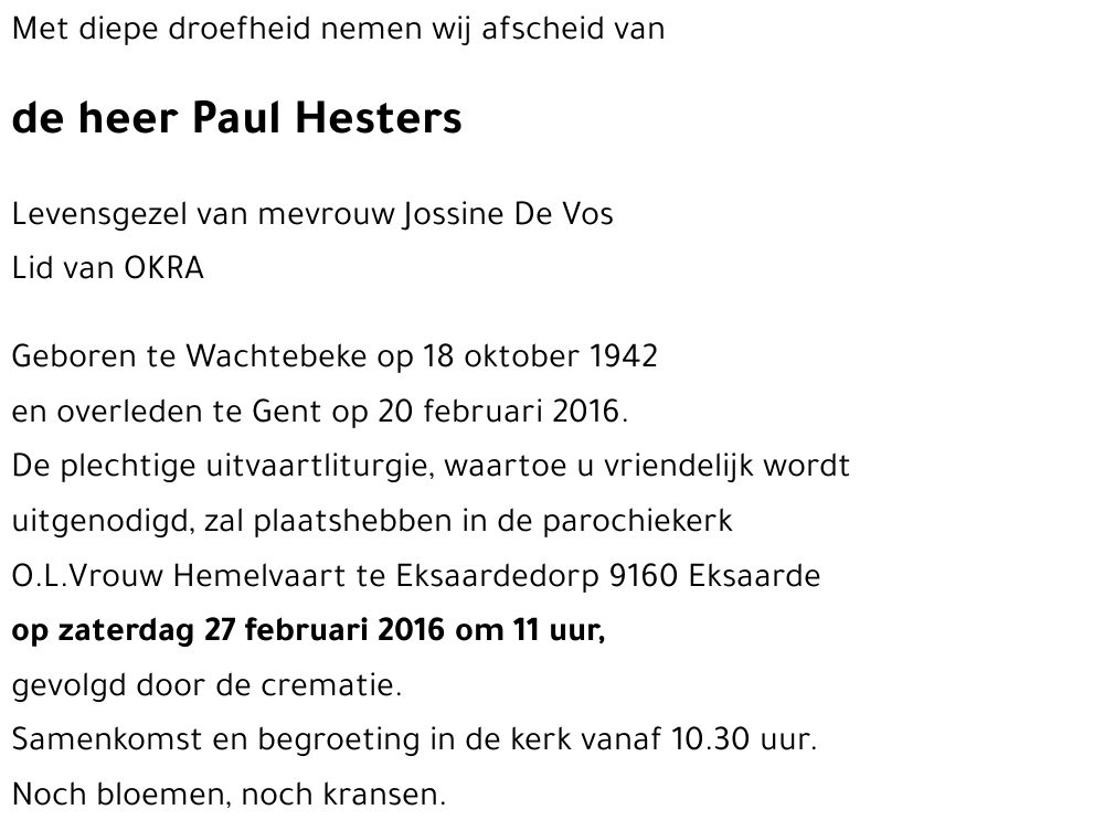 Paul Hesters