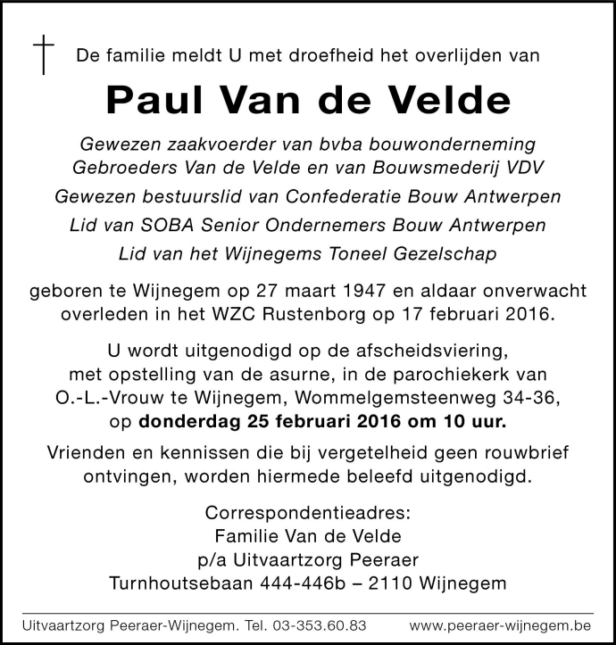 Paul Van de Velde