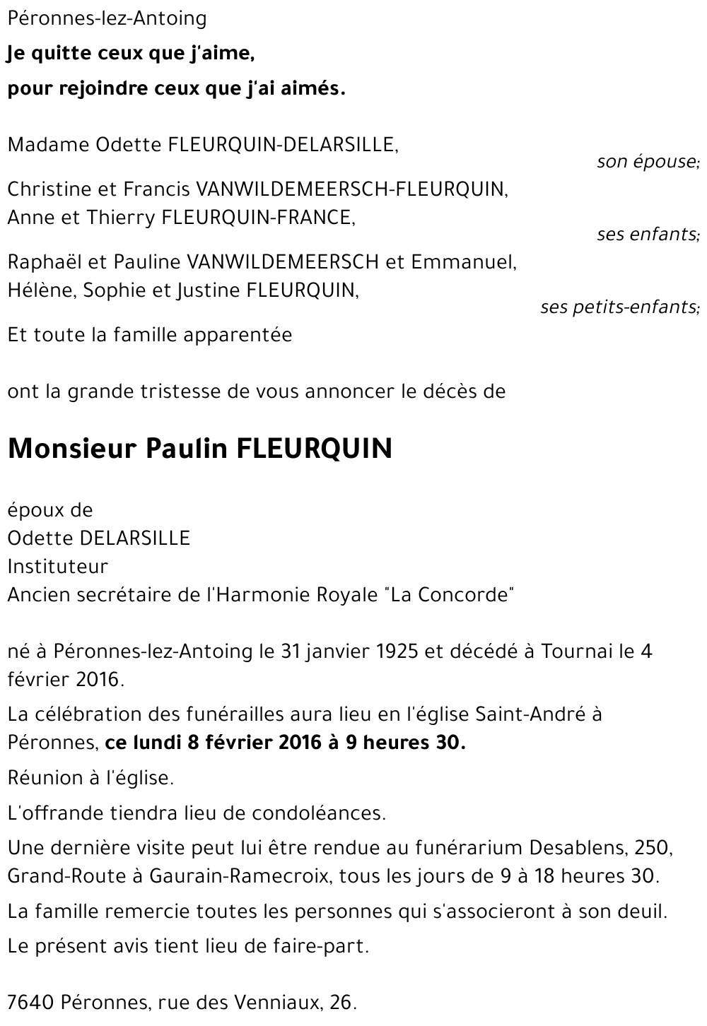 Paulin FLEURQUIN