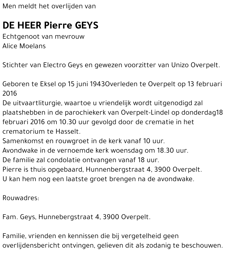Pierre Geys