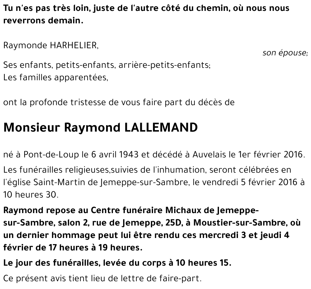 Raymond LALLEMAND