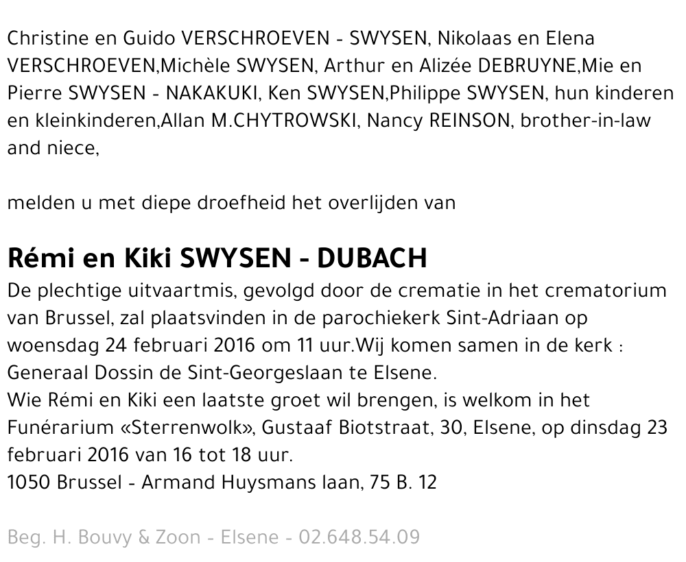 Remi en Kiki SWYSEN - DUBACH