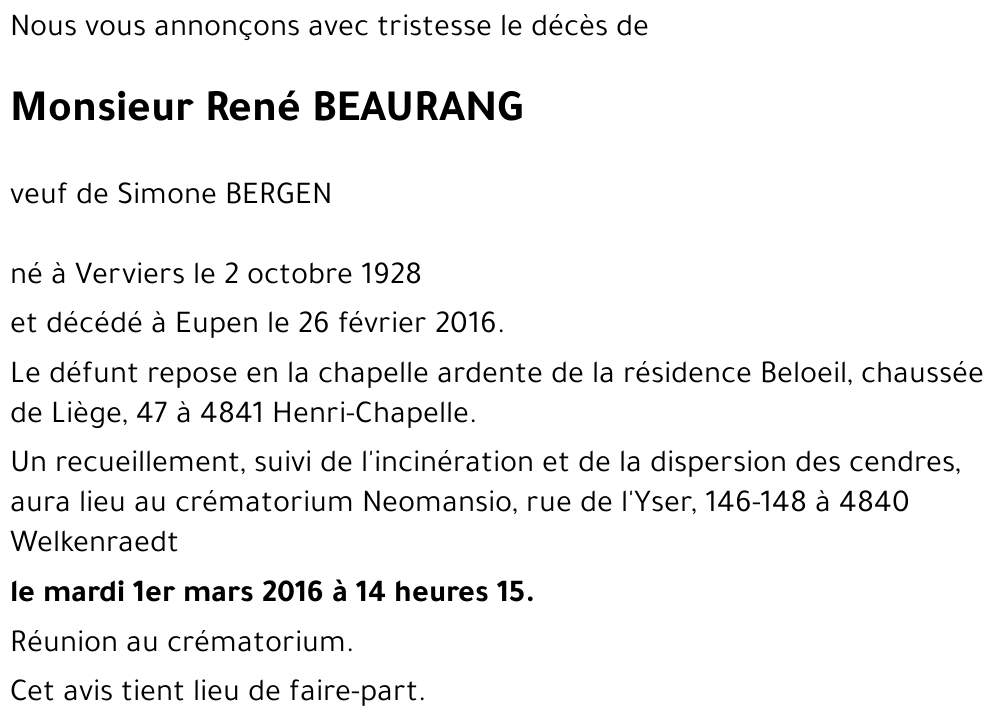 René BEAURANG