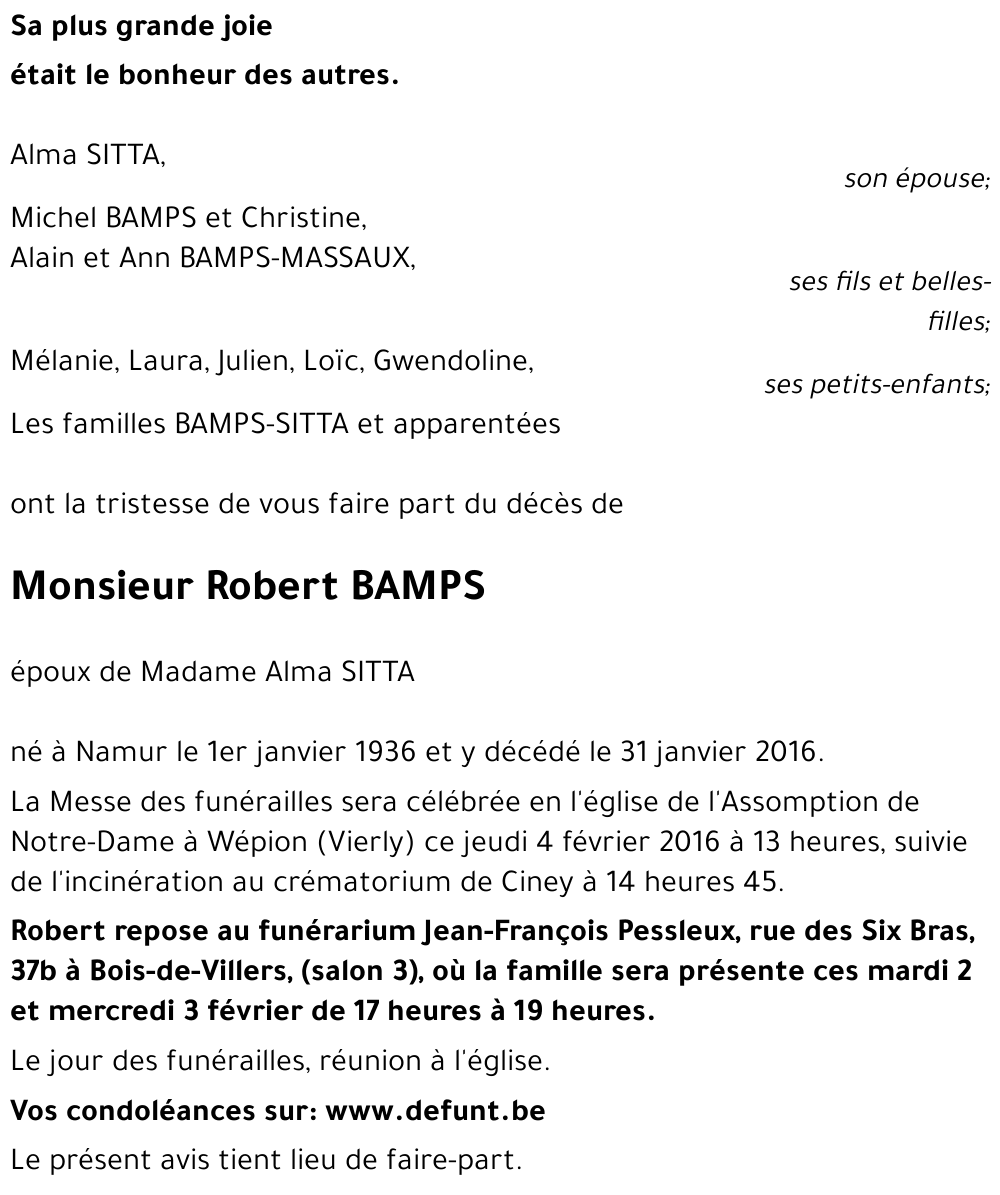 Robert BAMPS