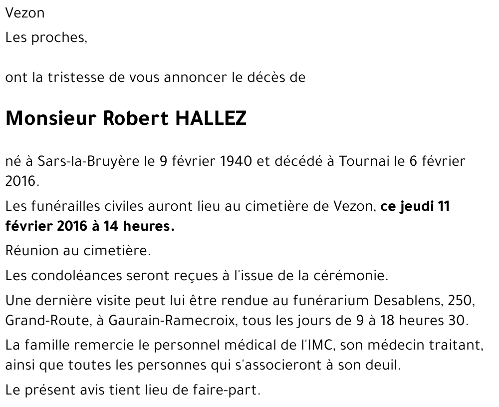 Robert HALLEZ
