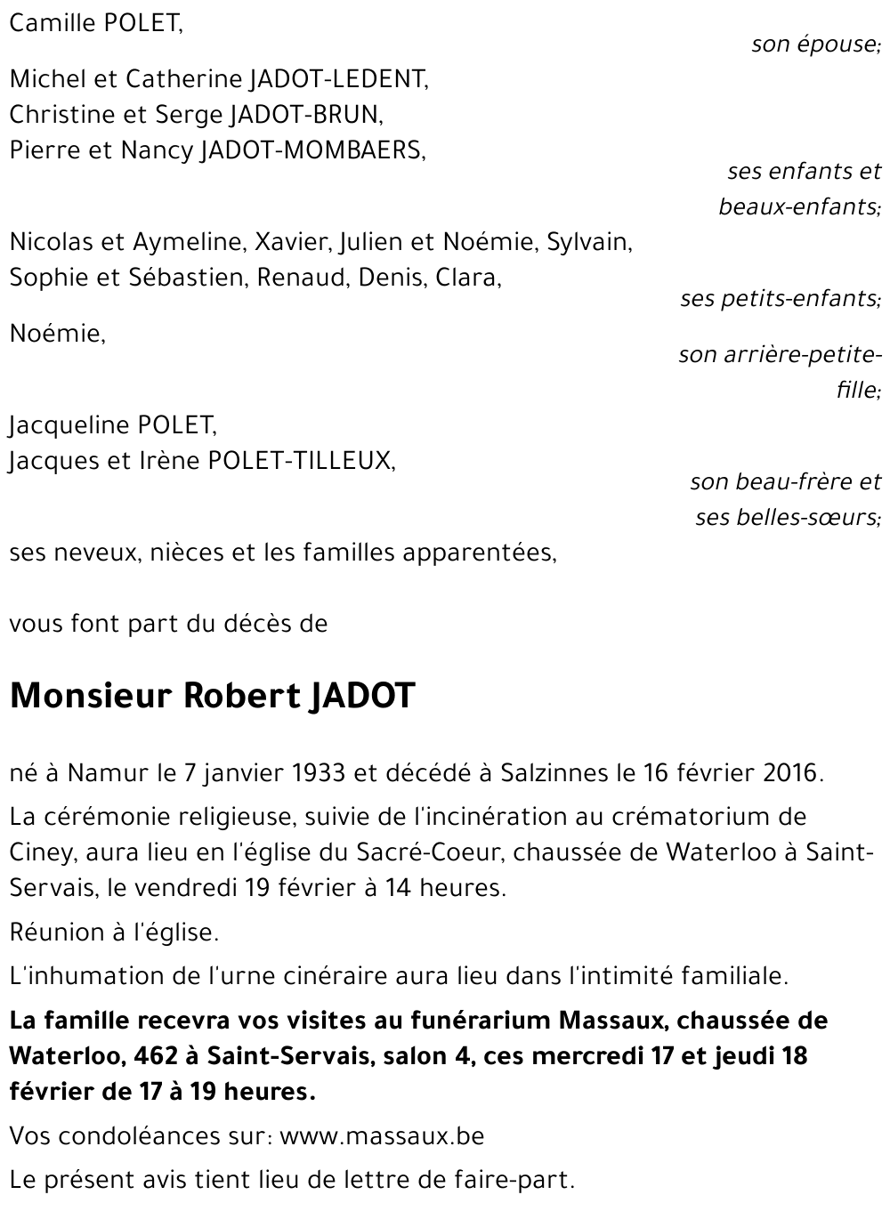 Robert JADOT