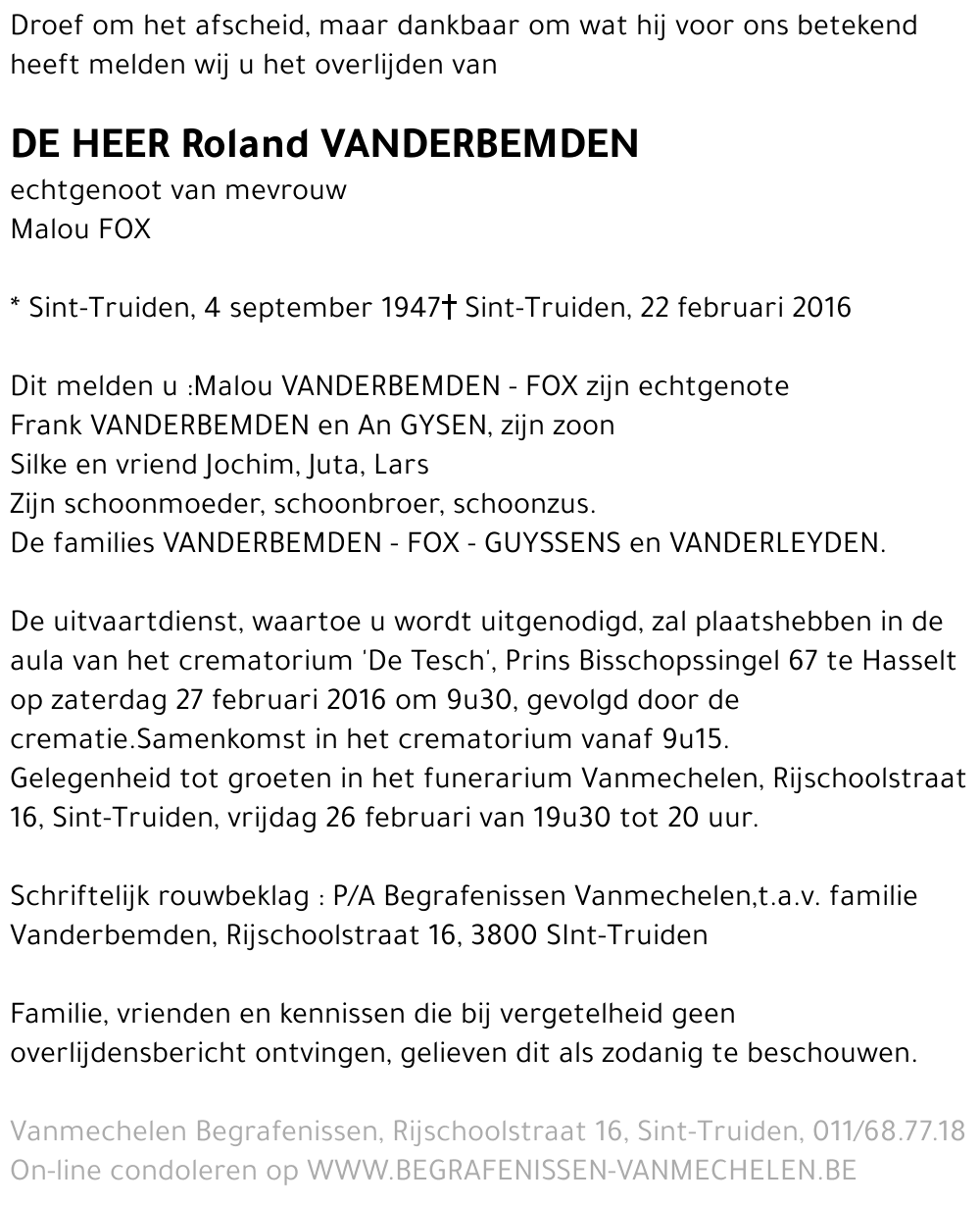 Roland Vanderbemden