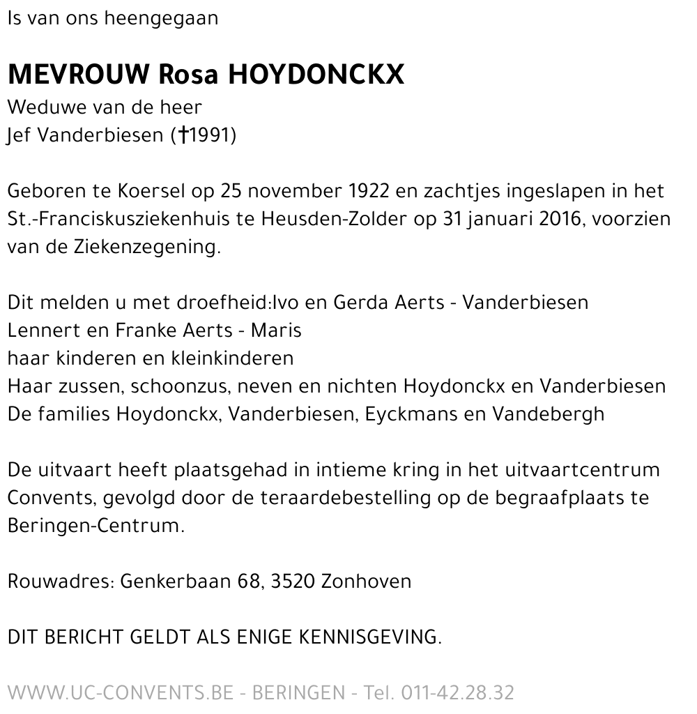 Rosa Hoydonckx