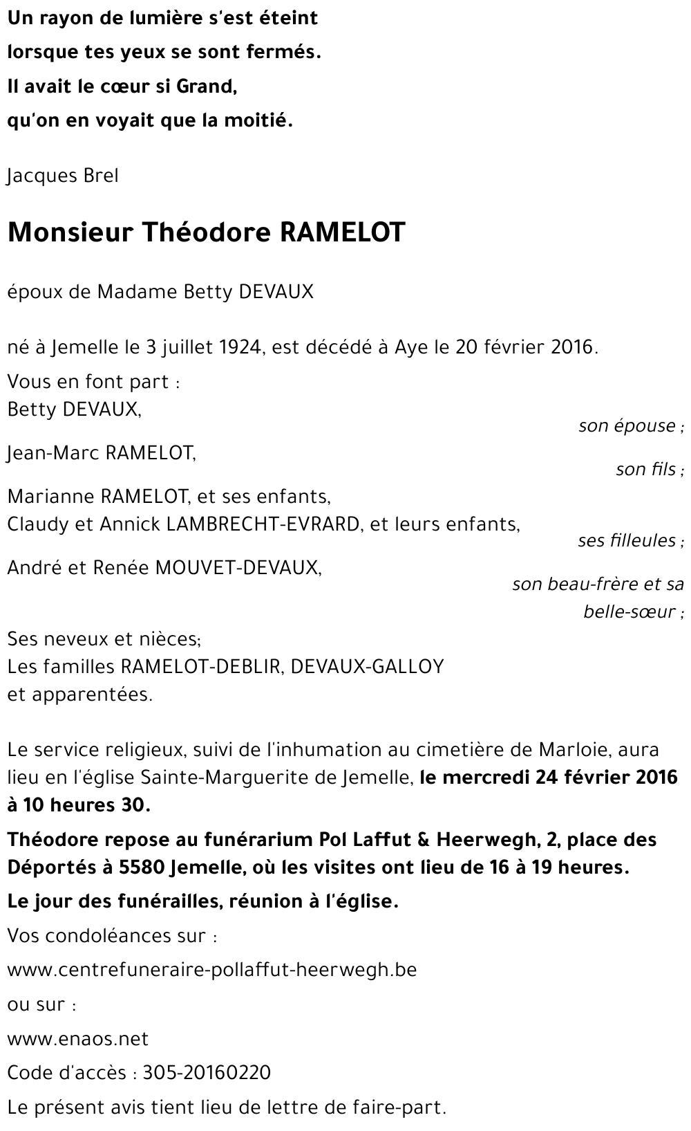 Théodore RAMELOT