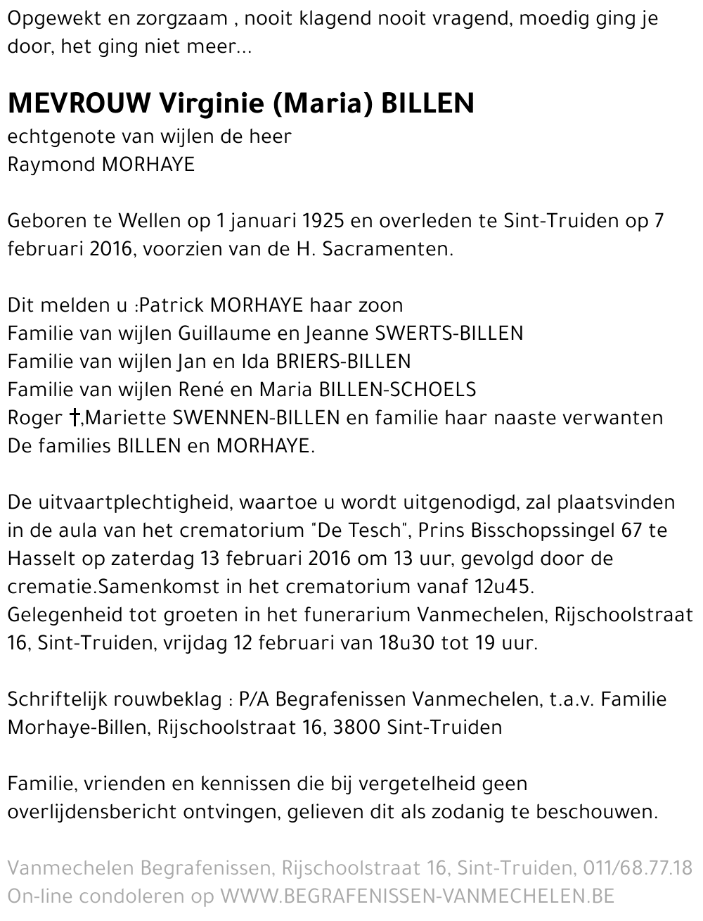 Virginie (Maria) Billen