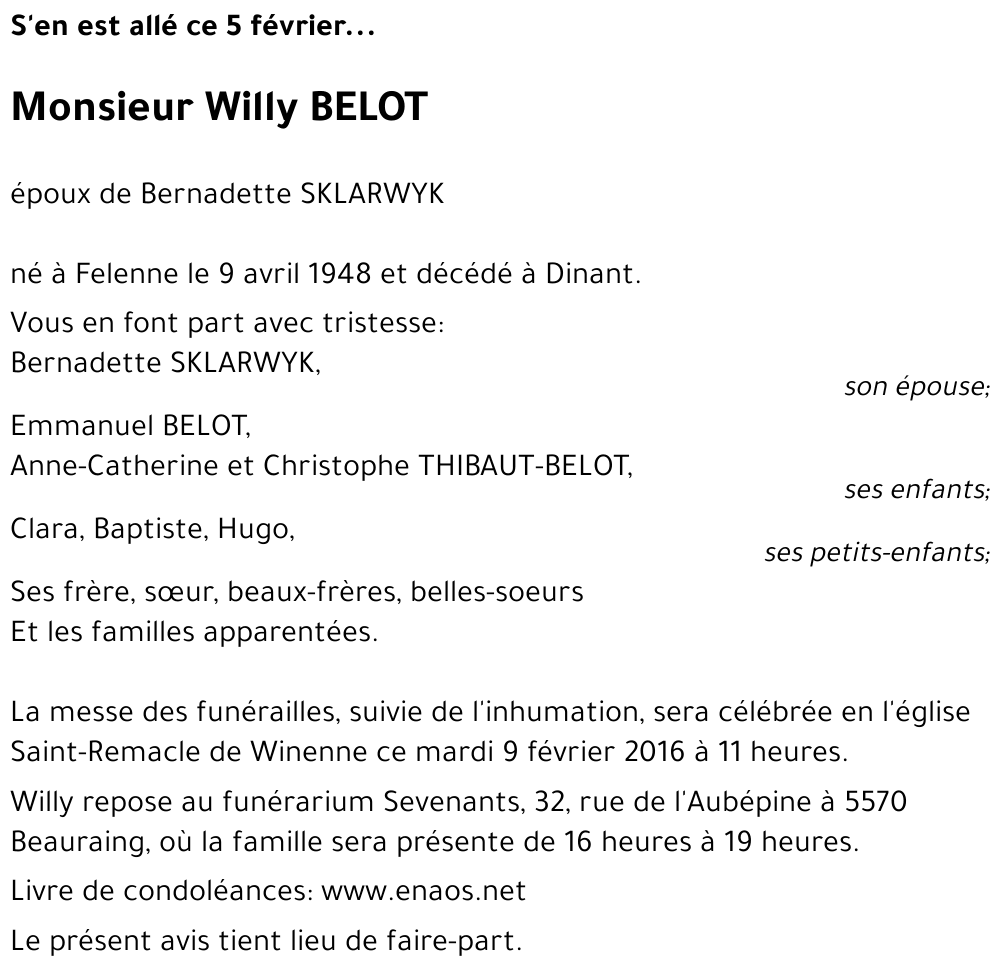 Willy BELOT