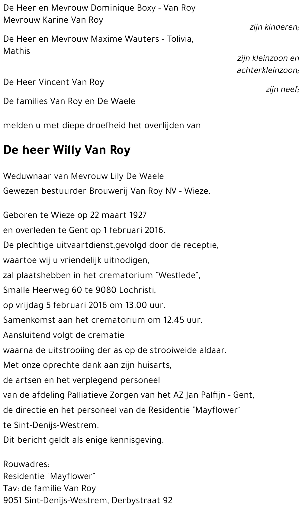 Willy Van Roy