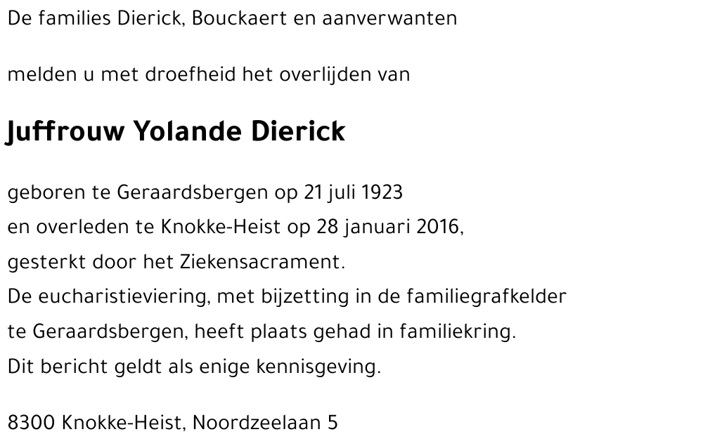 Yolande Dierick