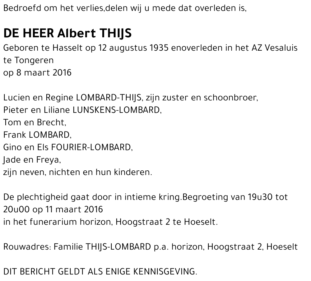Albert THIJS