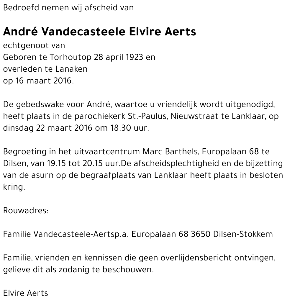 André Vandecasteele